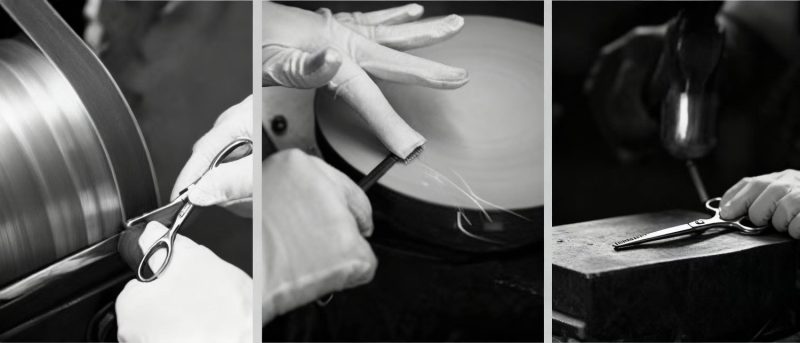 Professional 8-inch pet grooming shears hand-polished by NSTOOLS craftsmen