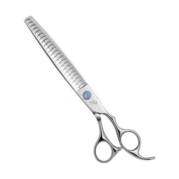 8 inch dog chunker shears with stainless steel blades – professional grooming tool