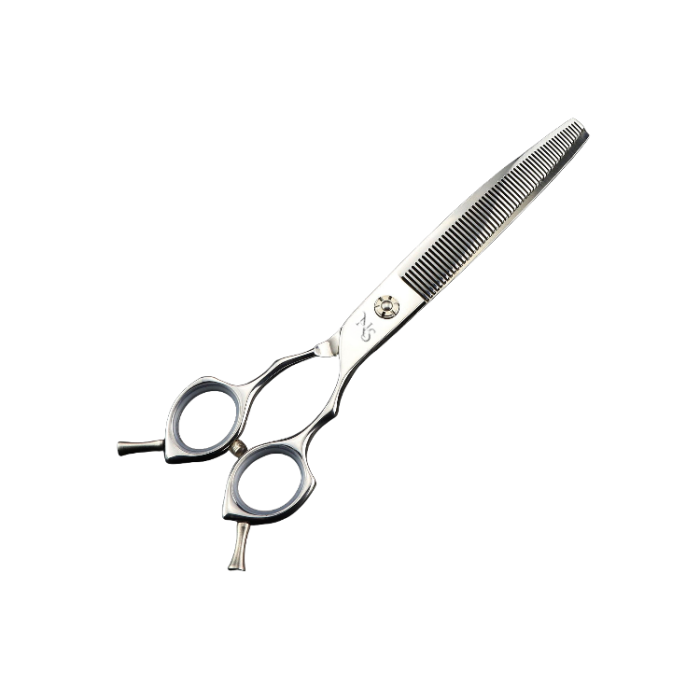 Ergonomic handle 7.5 inch curved pet thinning shears
