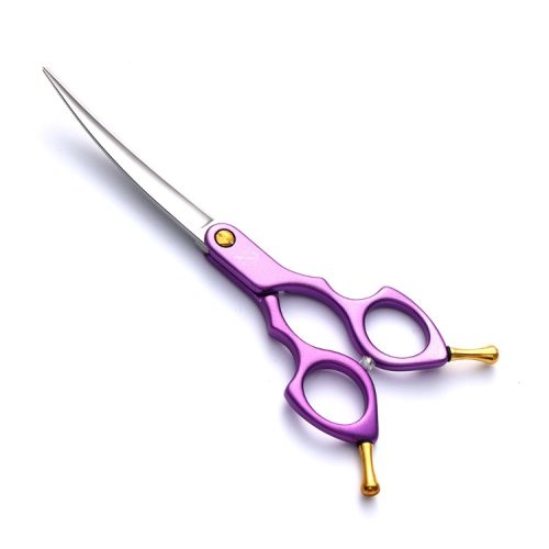 Curved pet grooming shears for small dogs stainless steel blades