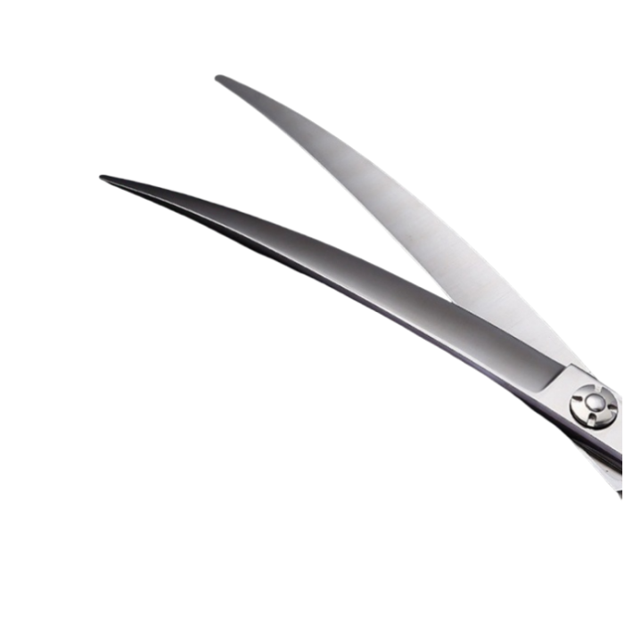Curved Dog Grooming Shears – Stainless Steel Pet Hair Scissors by NSTOOLS