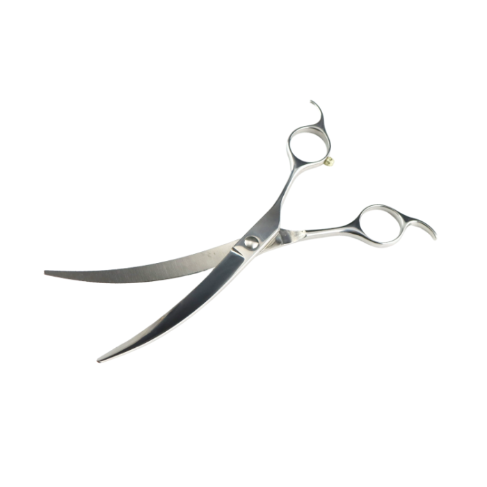 Ergonomic Pet Grooming Shears with 45 Degree Large Curve