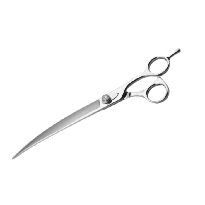 Professional curved pet shears for groomers