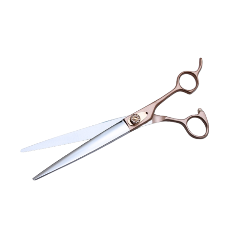 Close-up of dog grooming scissor blades