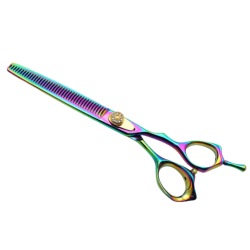 7 inch dog thinning shears with ergonomic handle – full view