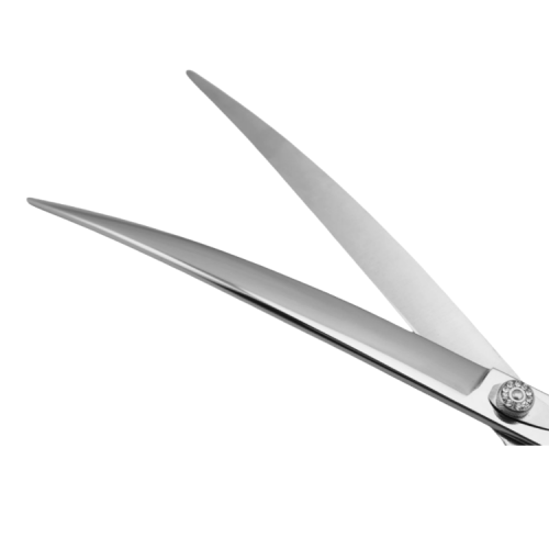 Long curved pet grooming scissors for large dogs