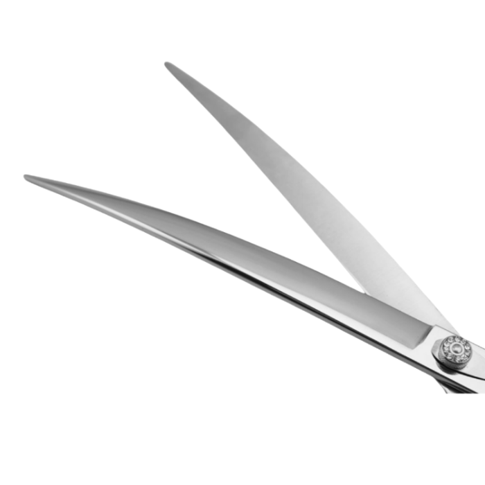 Long curved pet grooming scissors for large dogs