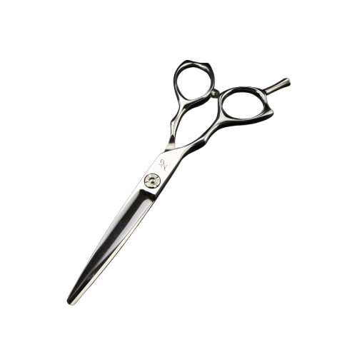 Left handed hair shears with ergonomic offset handle
