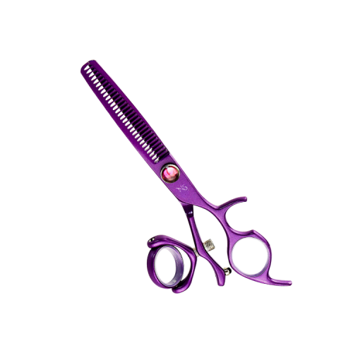 Professional swivel scissors with 360° rotating thumb handle