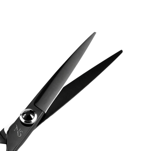 Stainless steel swivel hair scissors with adjustable tension screw