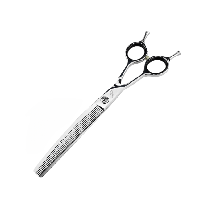 Left handed curved thinning shears 7 inch with ergonomic handle
