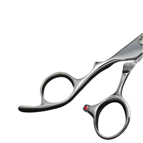 Full view of the left-handed chunker shears, showing reversed ergonomic handle and wide-tooth blade.