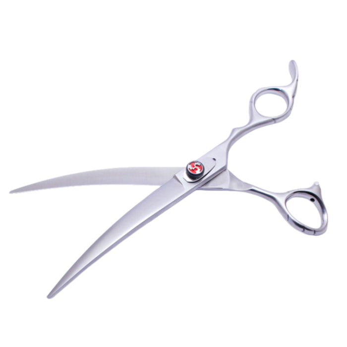 Full range of dog curved scissors in multiple sizes
