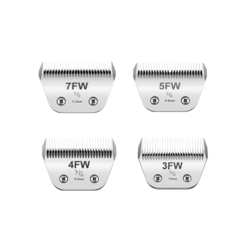 7FW wide dog grooming blade, stainless steel, replaceable ceramic head, professional grooming tool