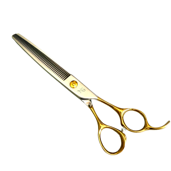 Dog Grooming Scissors in Use by Professional Groomer