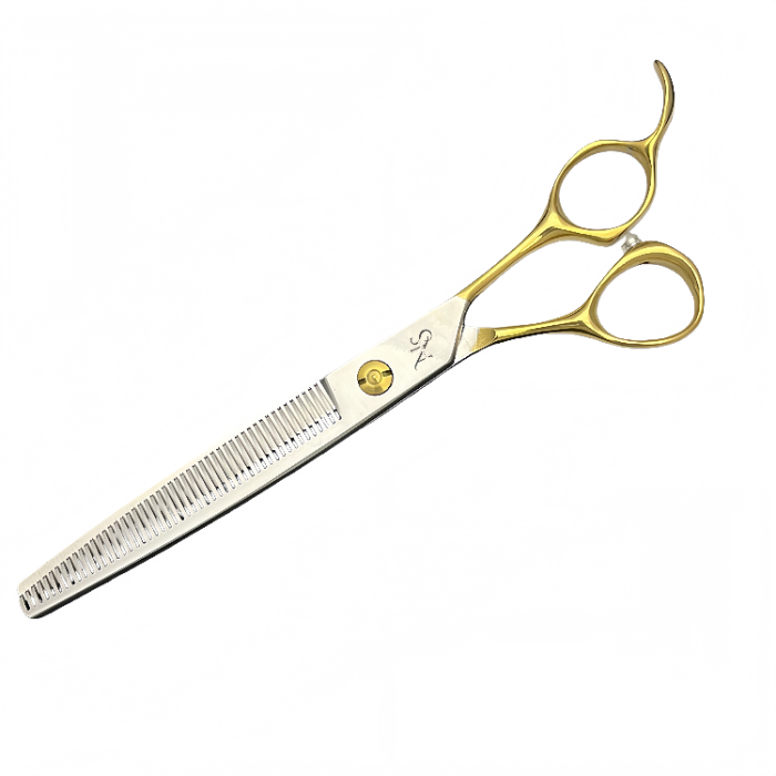 Dog Thinning Shears Close-Up | Handcrafted Teeth for Smooth Blending